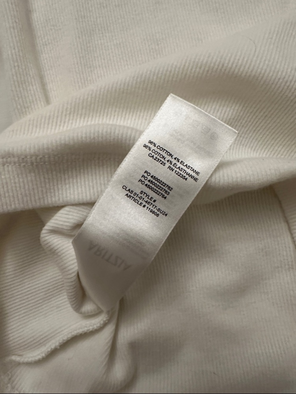 Babaton White Ribbed Tank - Picture 7 of 7